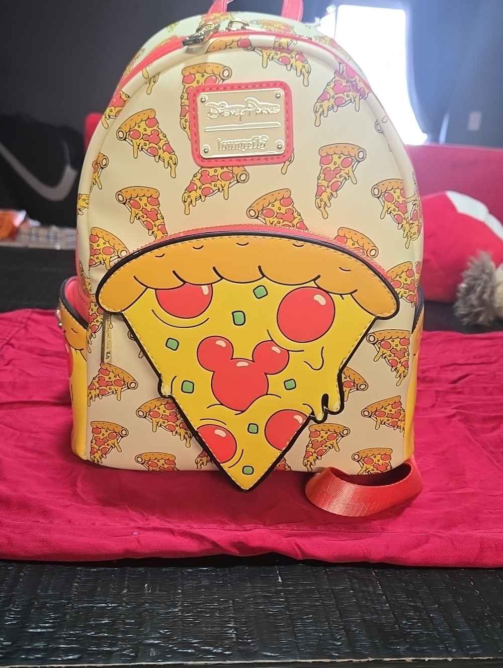 Loungefly Kids Pizza Slice Mini Backpack in Cream, Yellow & Red